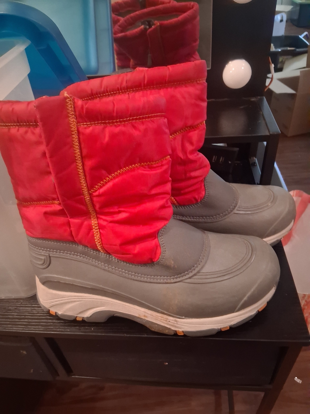 Lands End Pink/gray Waterproof Winter Snow Boots for Women Size 11